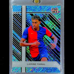 Lamine Yamal Rookie Blue Shimmer Refractor Holo Prizm Non Auto - Barcelona