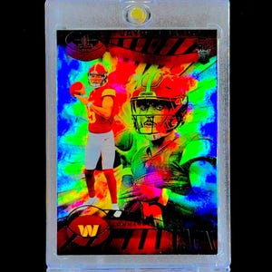 Jayden Daniels Rookie Black Refractor Holo Rainbow Foil Base Illusion - Commanders