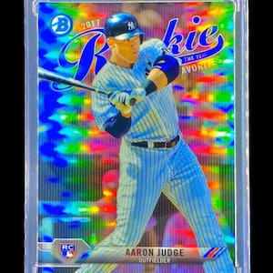 AARON JUDGE Rookie REFRACTOR Silver Holo Topps Chrome 2017 Non Auto - Yankees