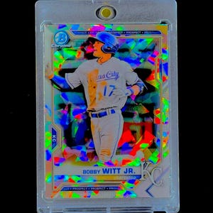 Bobby Witt Jr. Rookie Cracked Ice Refractor Holo RC Card Chrome - Royals