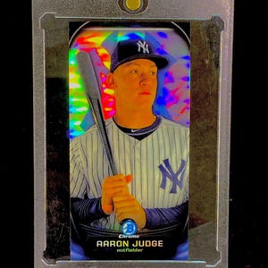 Aaron Judge BLACK ROOKIE Refractor Topps Chrome Die Cut RC Holo - New York Yankees Regalo perfecto para él Cueva del hombre El Bronx