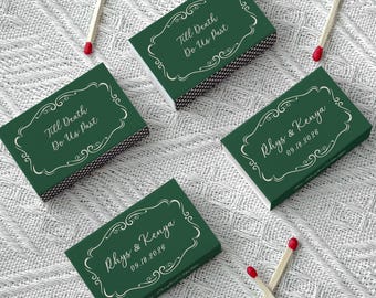 Custom Wedding Matchboxes – Personalized Favors with Names & Date | “The Perfect Match” Matchbox | Elegant Wedding Reception Party Favors