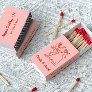 Personalized Fall Wedding Matchbox, The Perfect Match Matchbook, Bride & Groom Design, Unique Bridal Shower Favors, Wedding Decoration Idea