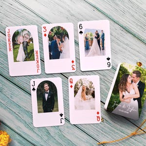 Personalized Playing Cards, Wedding Guest Book Alternative, Engagement Party Card, Personalized Wedding Gift, Custom Bridal Shower Favors