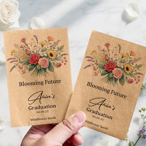 Graduation Seed Packets/Graduation Gift Idea/Graduation Party Favors for Guests/Wildflower Seed Packet Double-side Print/Class of 2025 Favor