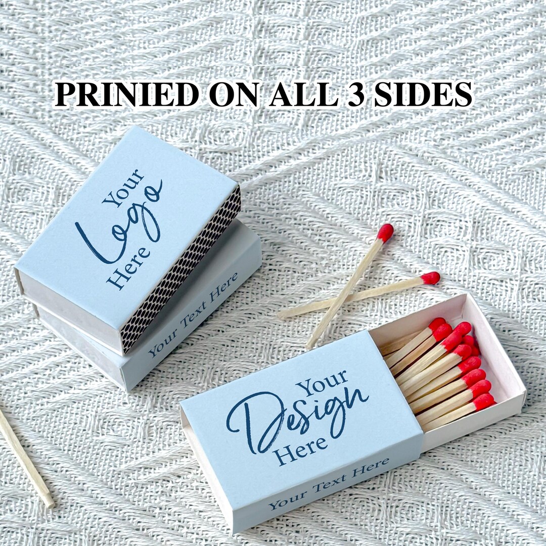 Custom Matchboxes With Photo, Logo or Text – Personalized 3-sided ...
