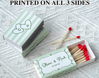 Personalized Wedding Match Boxes, The Perfect Match Matchbox, Custom Monogram Wedding Favors, Personalized Matches for Bachelorette Gift