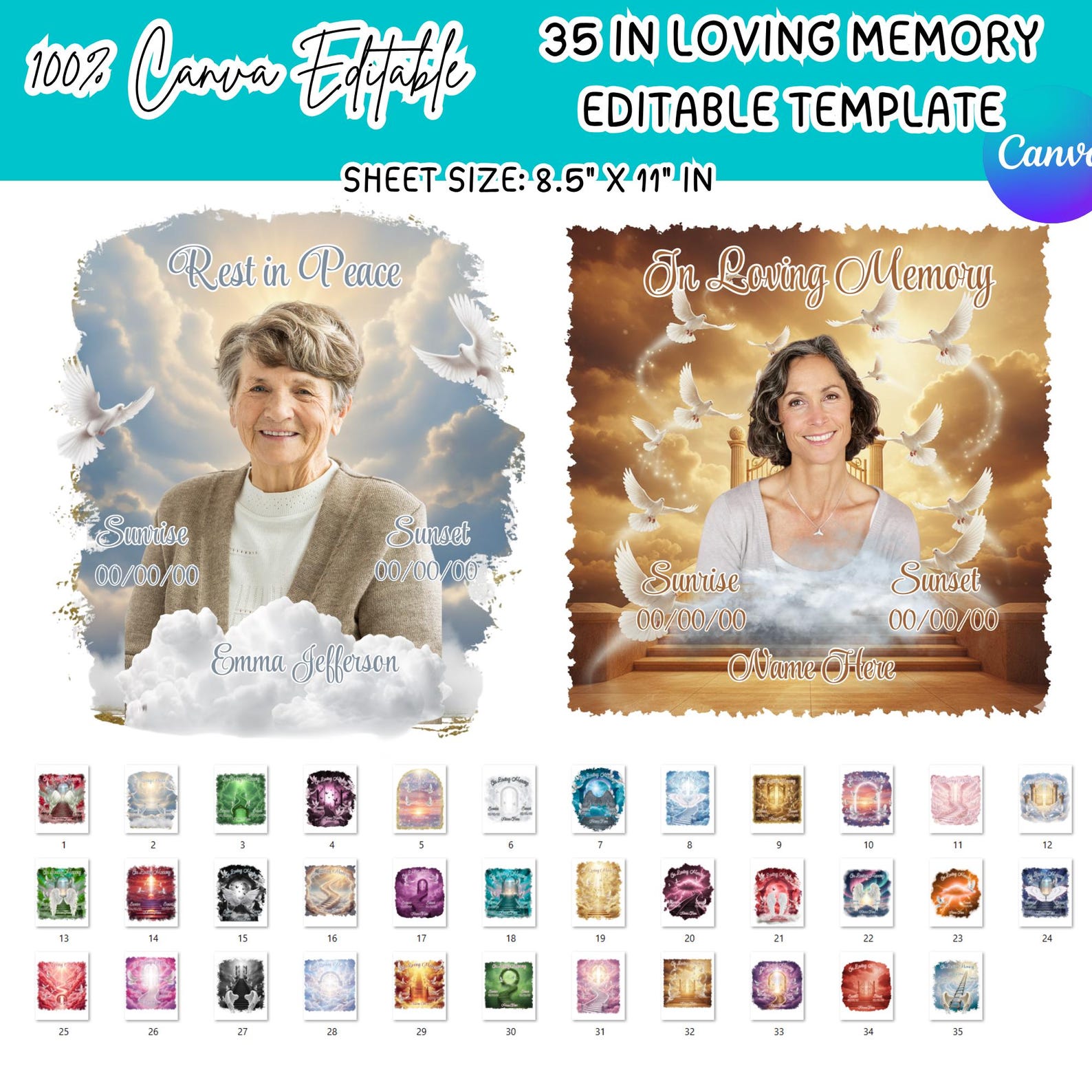 In Loving Memory Shirt Design Template 35 Canva Editable Templates ...