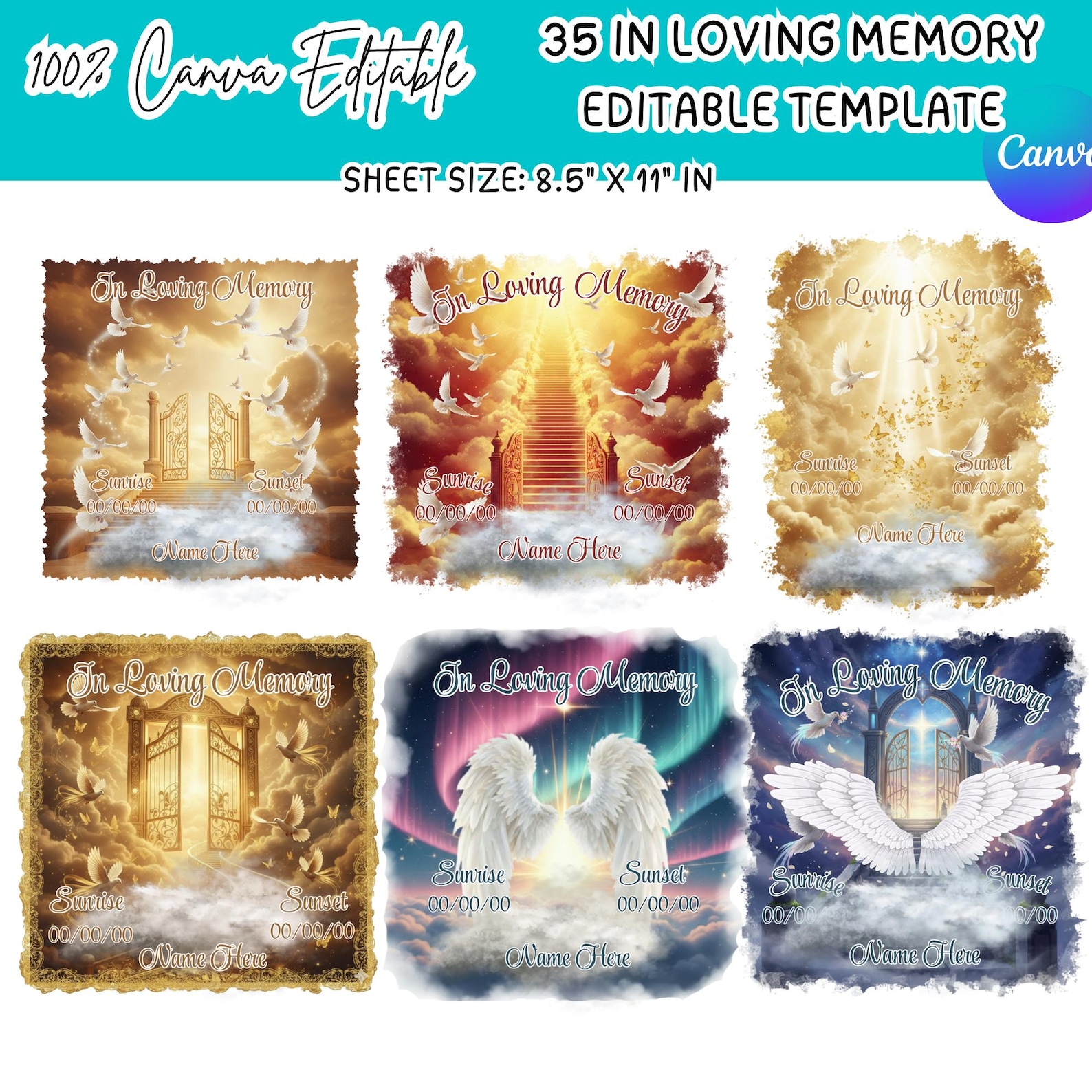 In Loving Memory Shirt Design Template 35 Canva Editable Templates ...