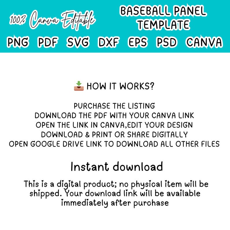 Baseball Panel Canva Editable Template,drag and Drop Customizable Frame ...