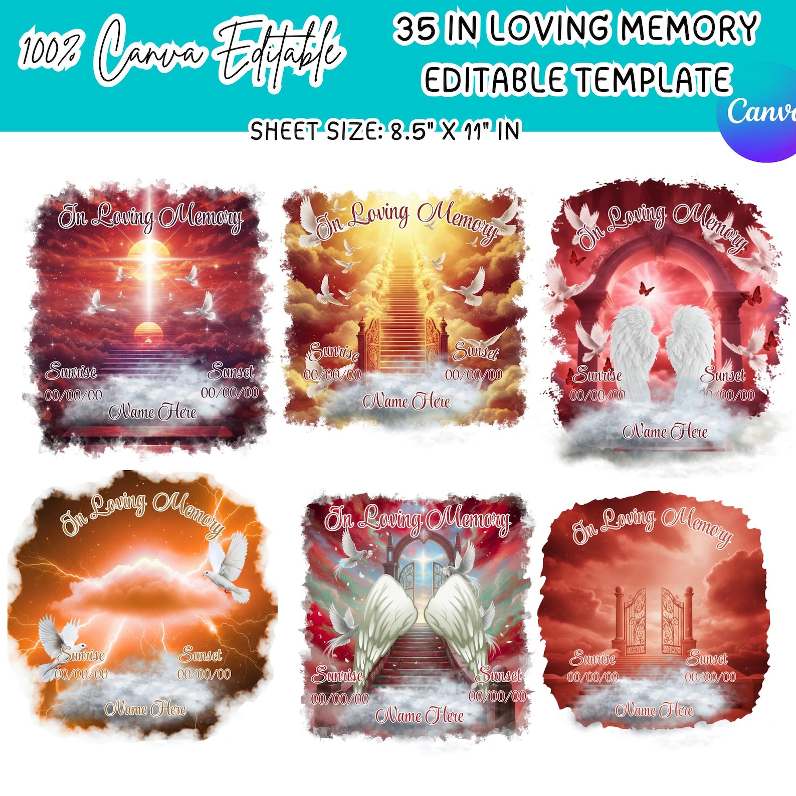 In Loving Memory Shirt Design Template 35 Canva Editable Templates