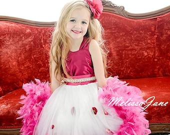 LIKESIDE Toddler Infant Kid Baby Girl Christmas Red Princess Dress Fluffy Outfit