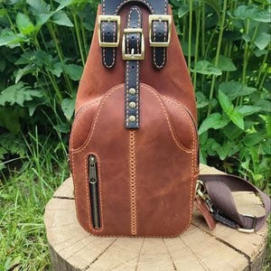 leather sling bag