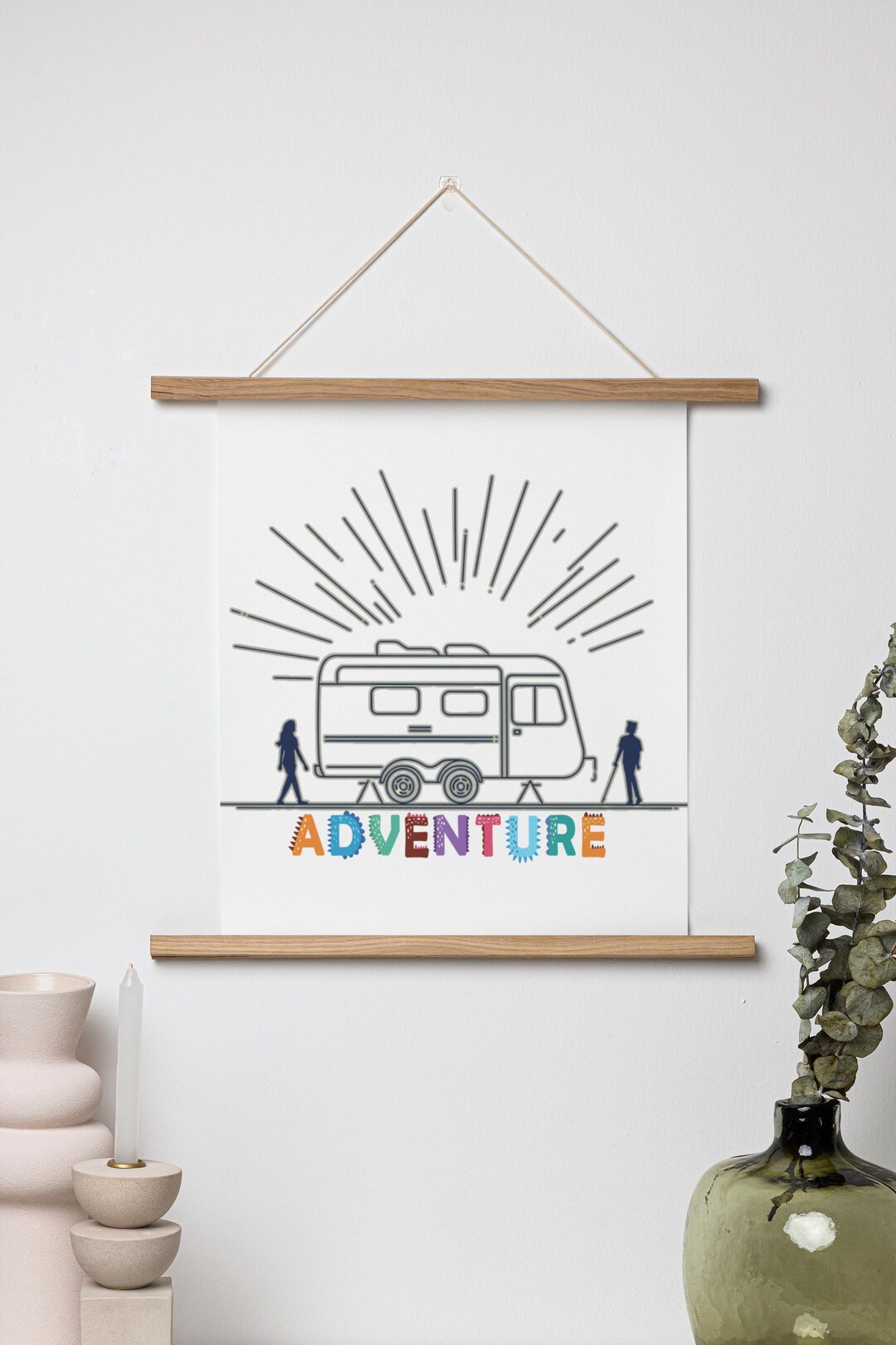 Adventure-themed Matte Vertical Posters, RV Decor, Camping Art, Travel ...