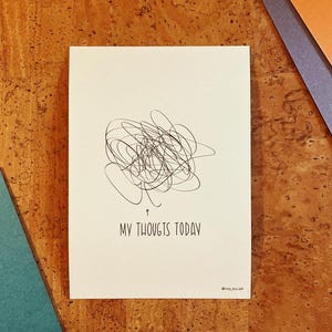 Postkarte A6 My thoughts today | personalisierbar | individuelles Papier | nachhaltiger Digitaldruck