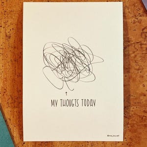 Postkarte A6 My thoughts today | personalisierbar | individuelles Papier | nachhaltiger Digitaldruck