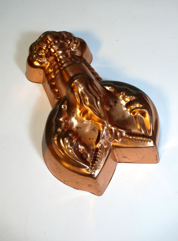 Items similar to vintage COPPER LOBSTER mold made in portugal