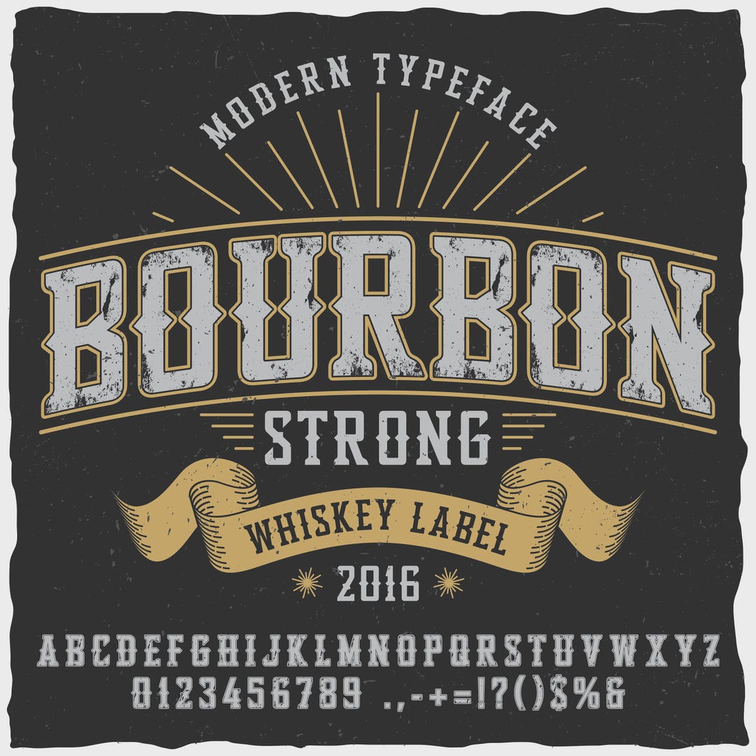 WHISKEY BITE FONT - Digital Hippie Font, Whiskey Bite Font Trio ...