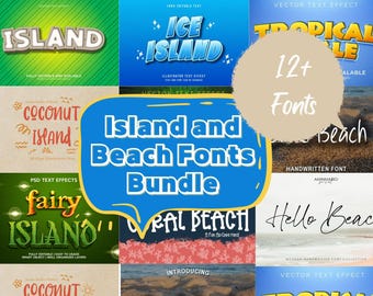 Strandschrift, tropische Schrift, Sommerschrift, Procreate-Schrift, lustige Schrift, lustige moderne Schrift, glatte Schrift, Meerjungfrau-Schrift, nautische Schrift, Swash-Schrift.