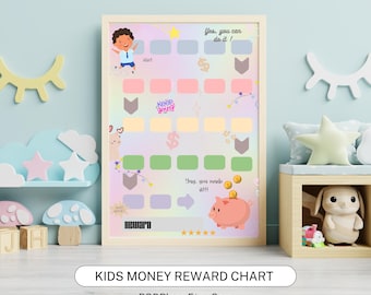 Kids Money Reward Chart PDF Template, Reward System, Child Prize Chart