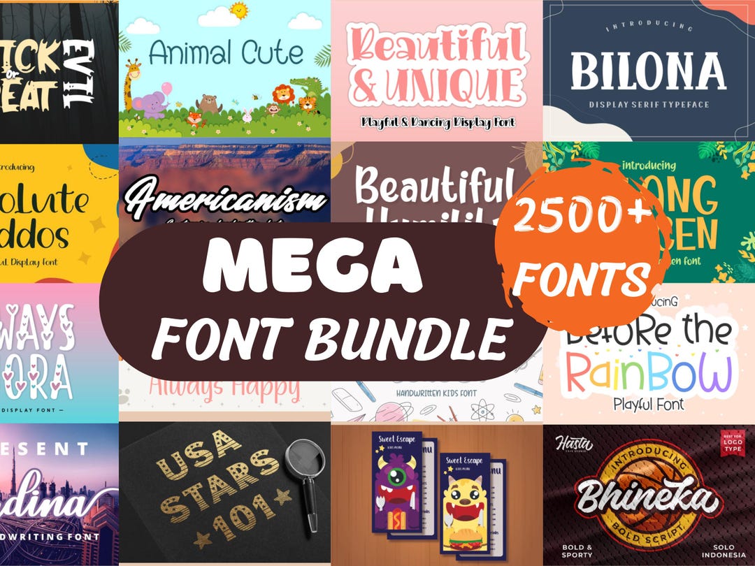 2500+ MEGA FONT BUNDLE - Branding Font Bundle, Wedding Font Bundle ...