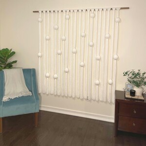 Macrame Woven Wall Hanging, Large Woven Yarn Art, Textile Wall Hanging