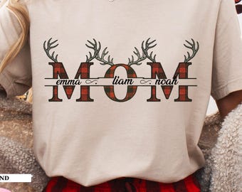 Custom Mom Shirt, Personalized Mama Gift, Mother's Day Gift, Custom Name Shirt, Children Name Mom Shirt, Christmas Mom Shirt, Christmas Gift