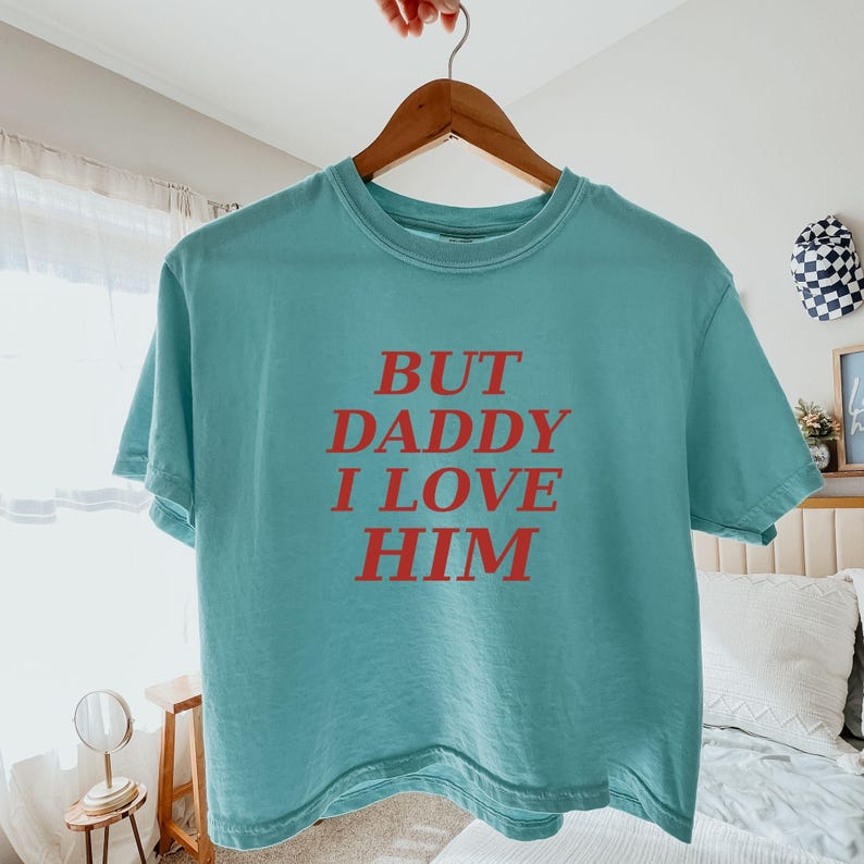But Daddy I Love Him Boxy Cropped Shirt, Comfort Colors® Harry Styles Inspired T-Shirt,Tour Festival Shirt, Trendy Crop Top, Aesthetic shirt image 6