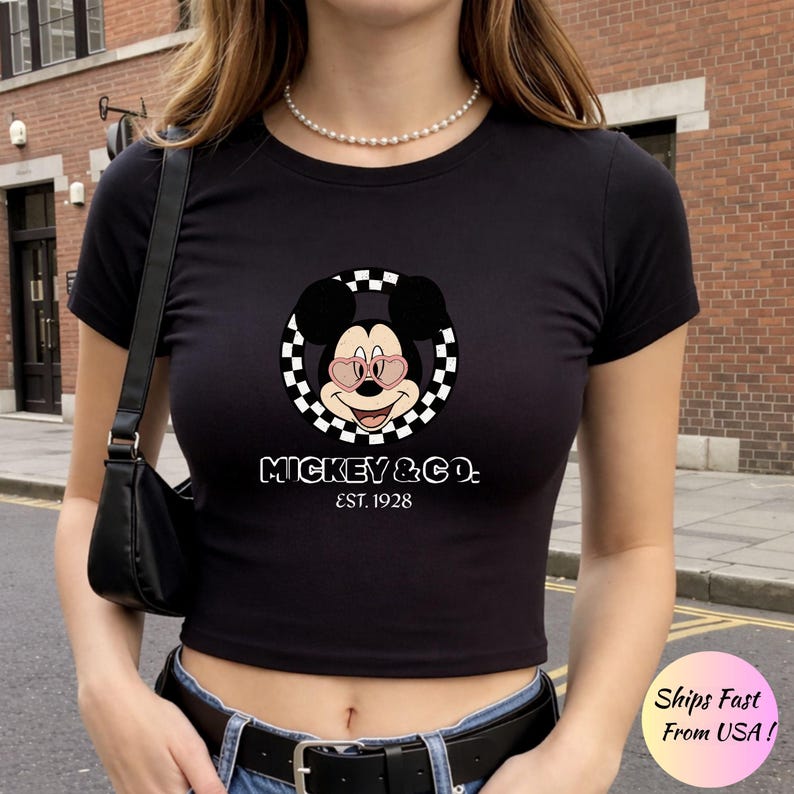 Camiseta retro de Minnie Mouse para bebé, camiseta vintage de Minnie Mouse para bebé, camiseta de Mickey y Minnie de 1928, camisetas de Disney para parejas, camisetas de Disney para familias imagen 7