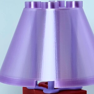 Lampe de bureau de style bloc de briques de construction | Lampe de chevet imprimée en 3D | Lampe de table imprimée en 3D | Lampe LED E27 | Décoration d'intérieur Translucent Purple
