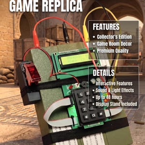 CSゲームボムレプリカ時計/タイマー - LEDエフェクト付き3Dプリントデスククロック