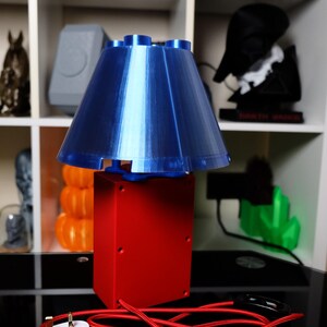 Lampe de bureau de style bloc de briques de construction | Lampe de chevet imprimée en 3D | Lampe de table imprimée en 3D | Lampe LED E27 | Décoration d'intérieur image 5