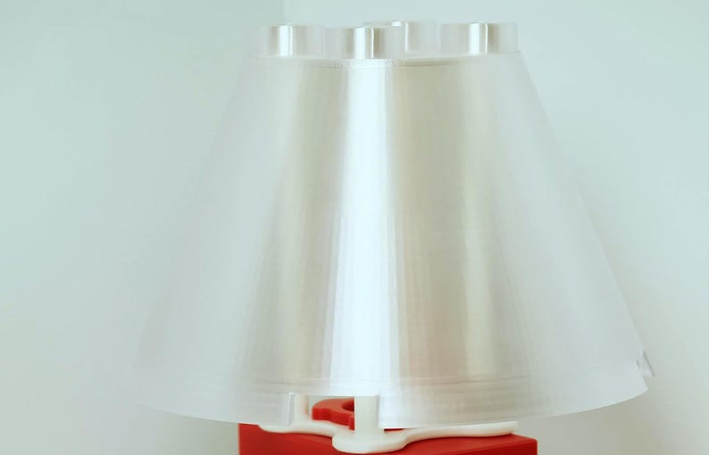 Lampe de bureau de style bloc de briques de construction | Lampe de chevet imprimée en 3D | Lampe de table imprimée en 3D | Lampe LED E27 | Décoration d'intérieur Translucent White