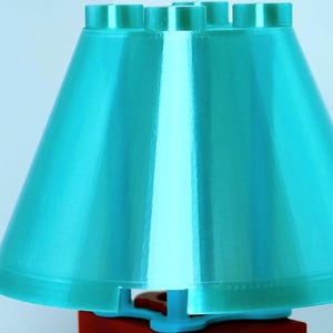 Lampe de bureau de style bloc de briques de construction | Lampe de chevet imprimée en 3D | Lampe de table imprimée en 3D | Lampe LED E27 | Décoration d'intérieur Translucent Teal