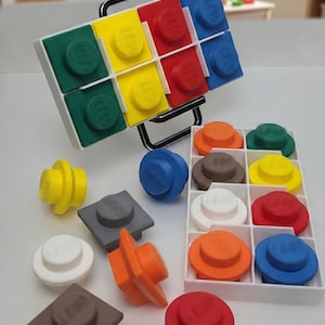 Rounded Drawer Door Knob Handle | Colourful Drawer Pulls | Kids Room Furniture Hardware | Inspired by Lego bricks