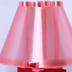 Lampe de bureau de style bloc de briques de construction | Lampe de chevet imprimée en 3D | Lampe de table imprimée en 3D | Lampe LED E27 | Décoration d'intérieur Translucent Pink