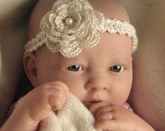 Crochet pattern for Baby Headband, child, adult, flower headband - INSTANT DOWNLOAD .pdf