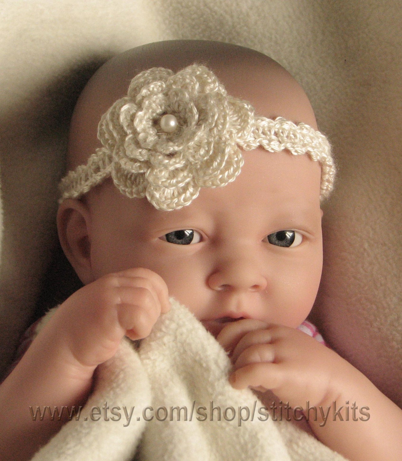 Crochet infant headband hotsell