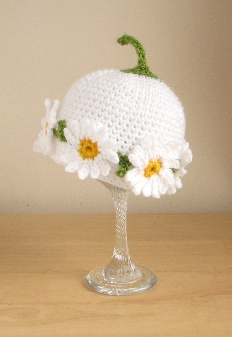 Crochet pattern for Daisy Chain hat in 4 sizes INSTANT DOWNLOAD .pdf image 2