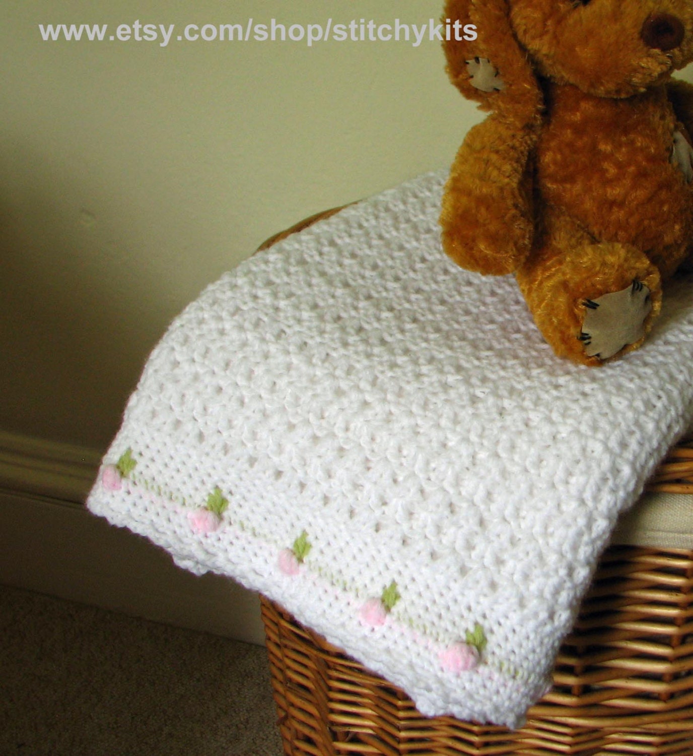 Crochet Pattern for Rosebud Baby Blanket INSTANT DOWNLOAD Etsy