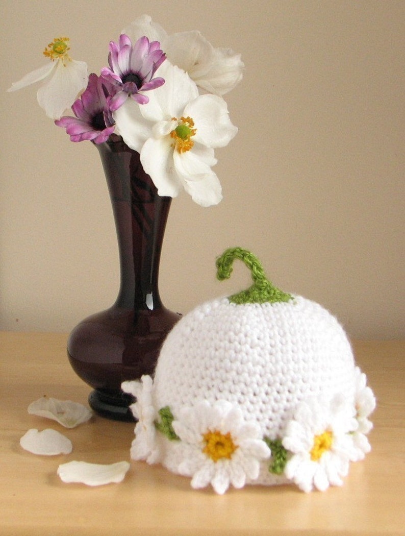 Crochet pattern for Daisy Chain hat in 4 sizes INSTANT DOWNLOAD .pdf image 4