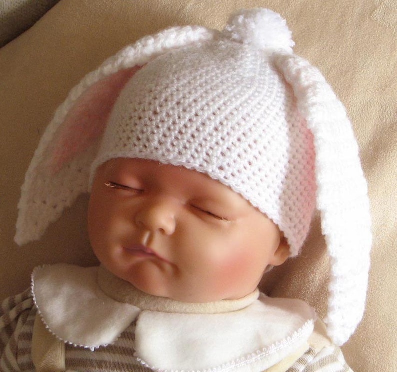 Bunny Rabbit Floppy Ears Hat Crochet Pattern Child Toddler Bunny Rabbit Floppy Ears Flower Hat Cap Crochet Pattern PDF Instant Download
