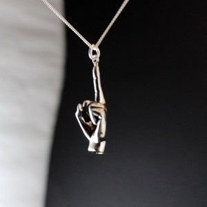 Fuck off jewelry, fuck off charm, fuck you middle finger, hand gesture, up yours sterling silver, rebel jewelry,MOTHERS DAY image 2