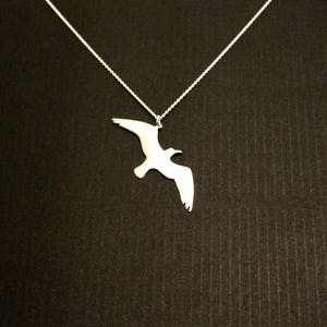 Collier oiseau albatros, bijoux oiseau, pendentif symbole de la liberté, pendentif symbole de l'espoir, argent sterling sculpté à la main, fête des mères image 2