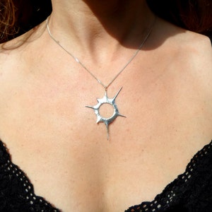 Solar eclipse 2024,solar eclipse jewelry, solar eclipse pendant, the original, April 2024, sterling silver, handmade, the original idea,, image 4