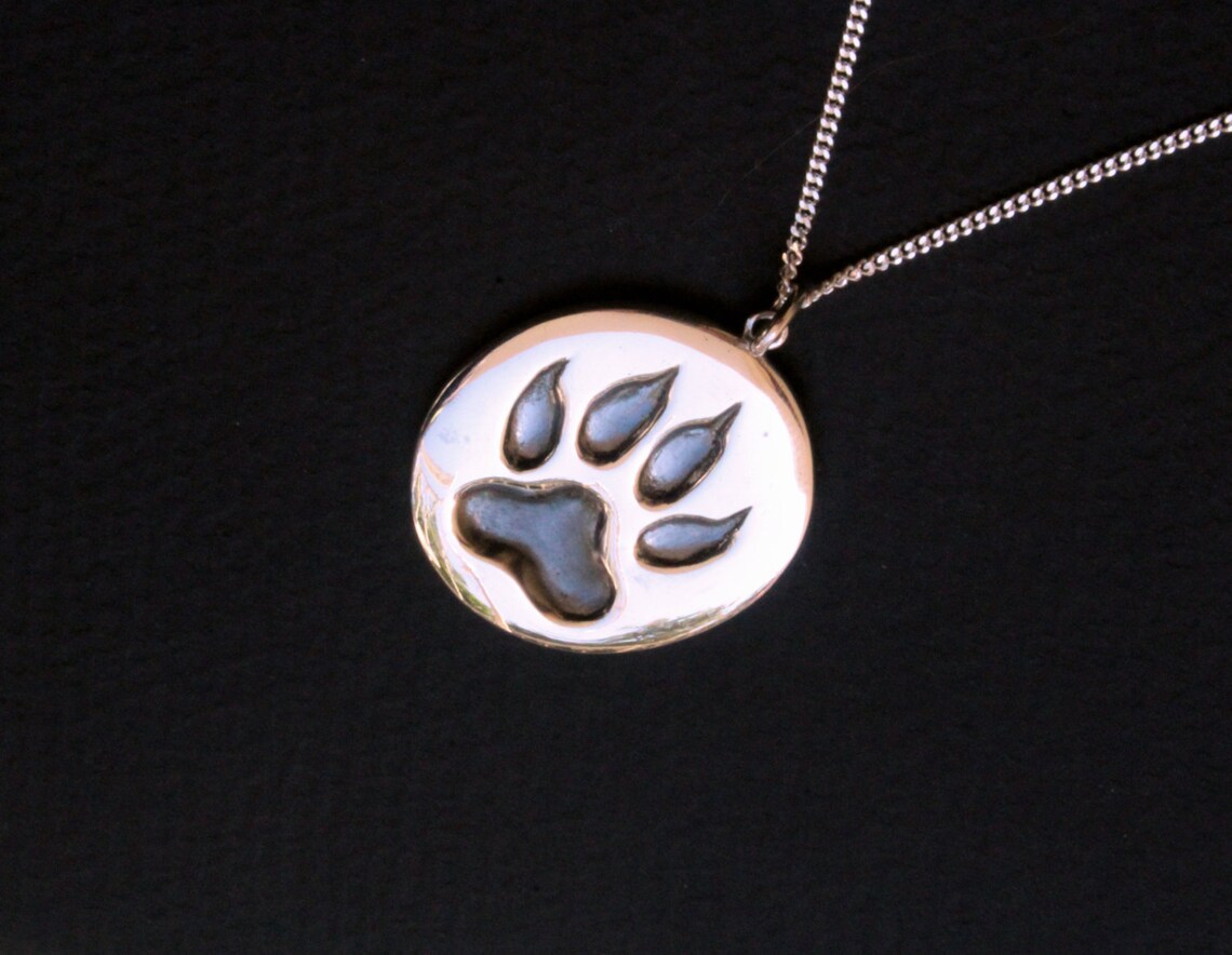 Cat Paw Necklace Animal Paws Cat Foot Print Animal Jewelry - Etsy
