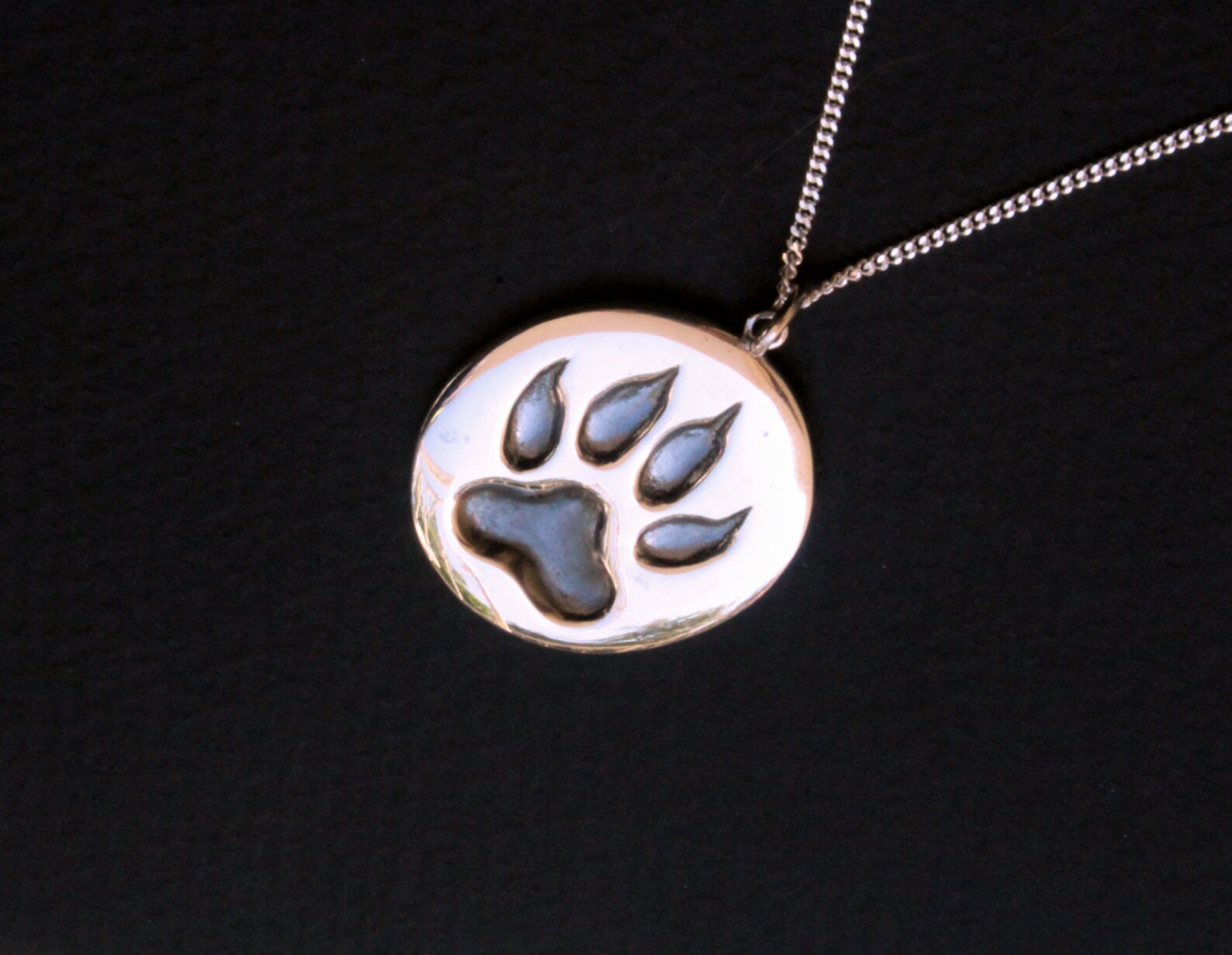 Paws jewelry Cat paw necklace animal paws cat foot print Etsy
