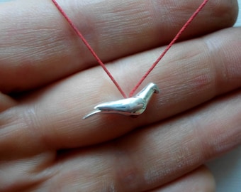 blecherner Vogel Charm, Vogel Schmuck, Anhänger für kleine Vögel, handmade, Sterling Silber,