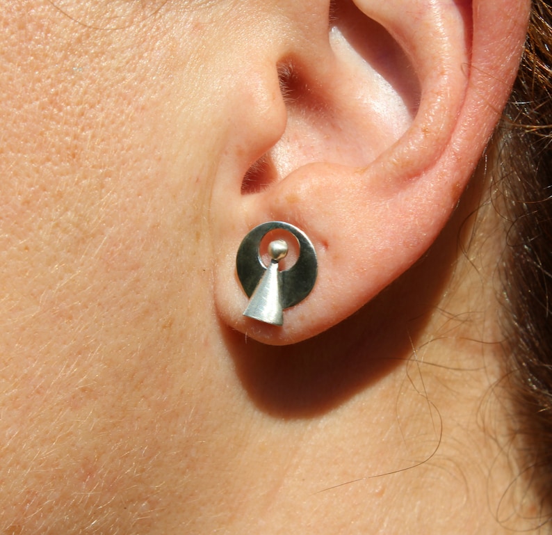 Live Long and prosper handmade sterling silver mother/'s day jewelry trekkies jewelry Star Trek IDIC stud earrings pair sci-fi jewelry