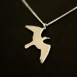 Collier oiseau albatros, bijoux oiseau, pendentif symbole de la liberté, pendentif symbole de l'espoir, argent sterling sculpté à la main, fête des mères image 4